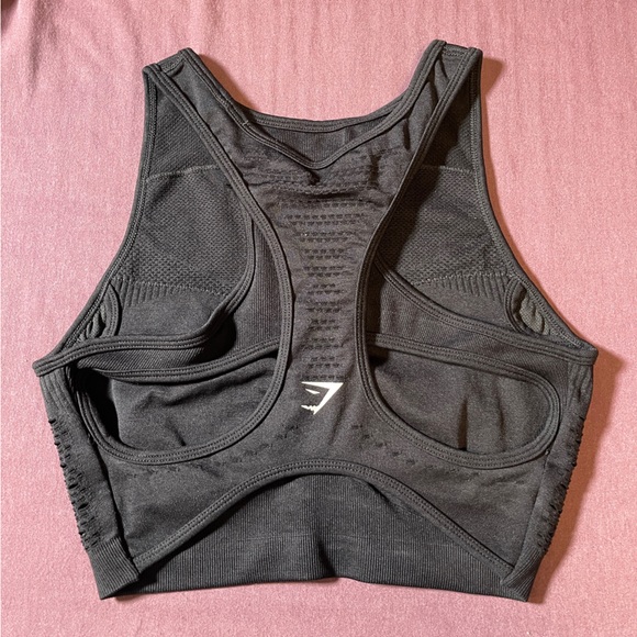 Gymshark Flawless Knit Sports Bra in black - size small - Crop top laser cut - Picture 4 of 6